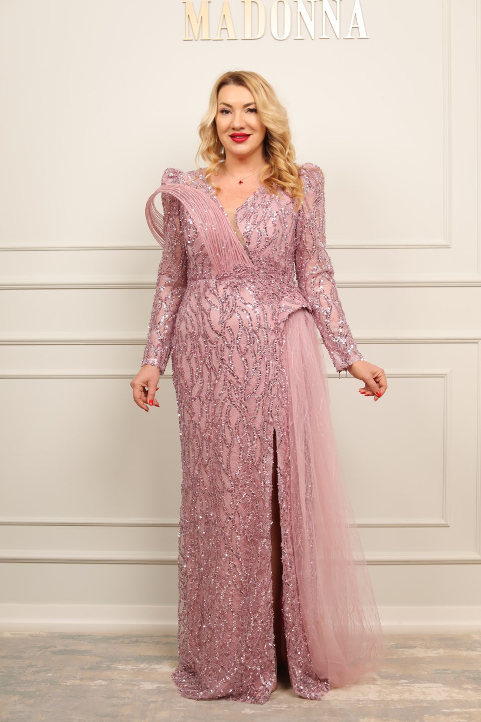 Rochie Alisia Roz Pudra