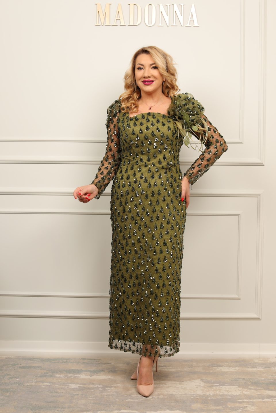 Rochie Ellania Verde Olive