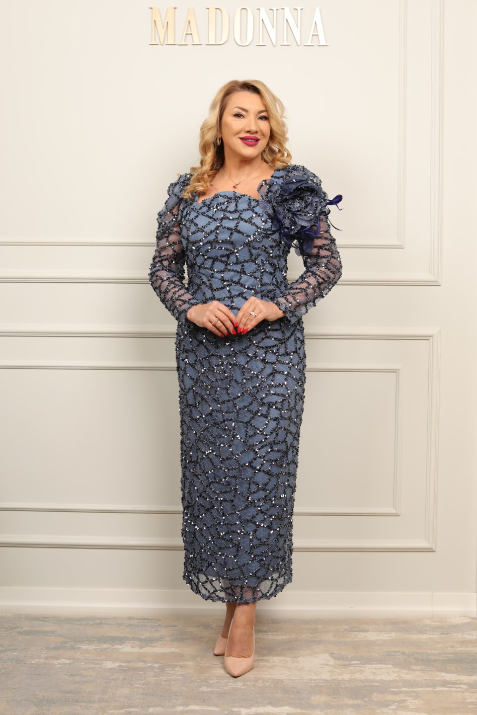 Rochie Ellania Albastru Prafuit