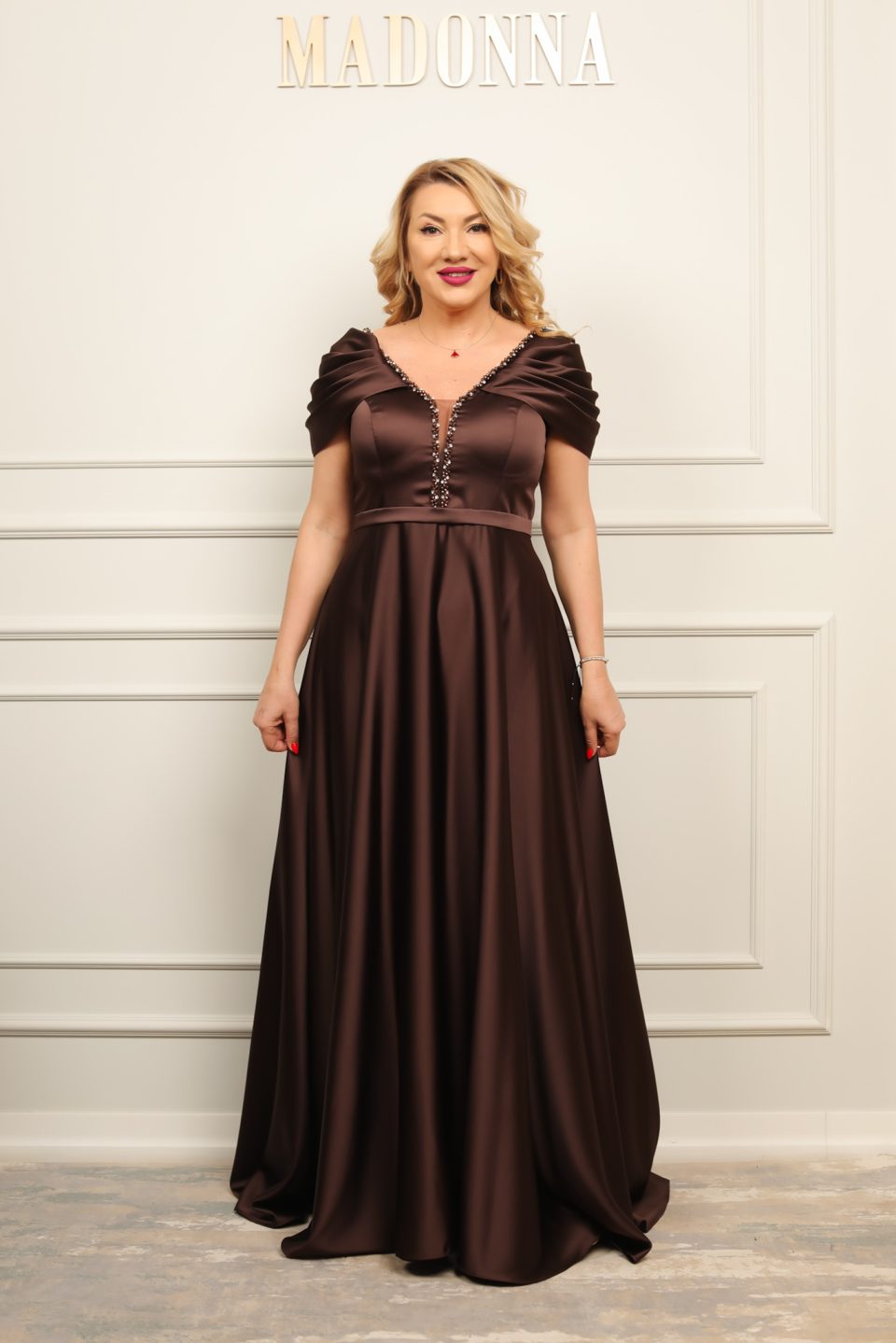 Rochie Maia Maro  Ciocolatiu