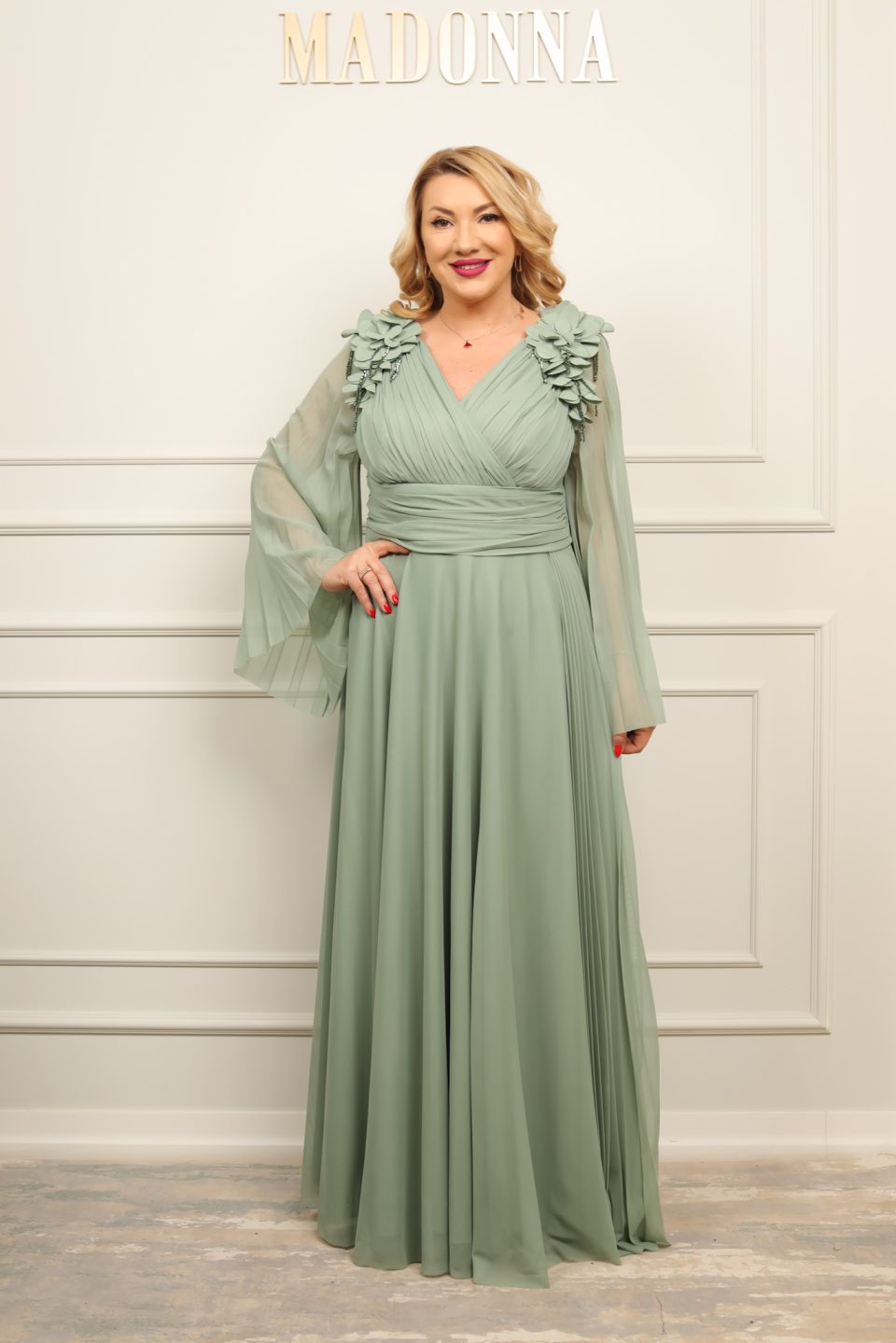 Rochie Vanesa Verde Salvie