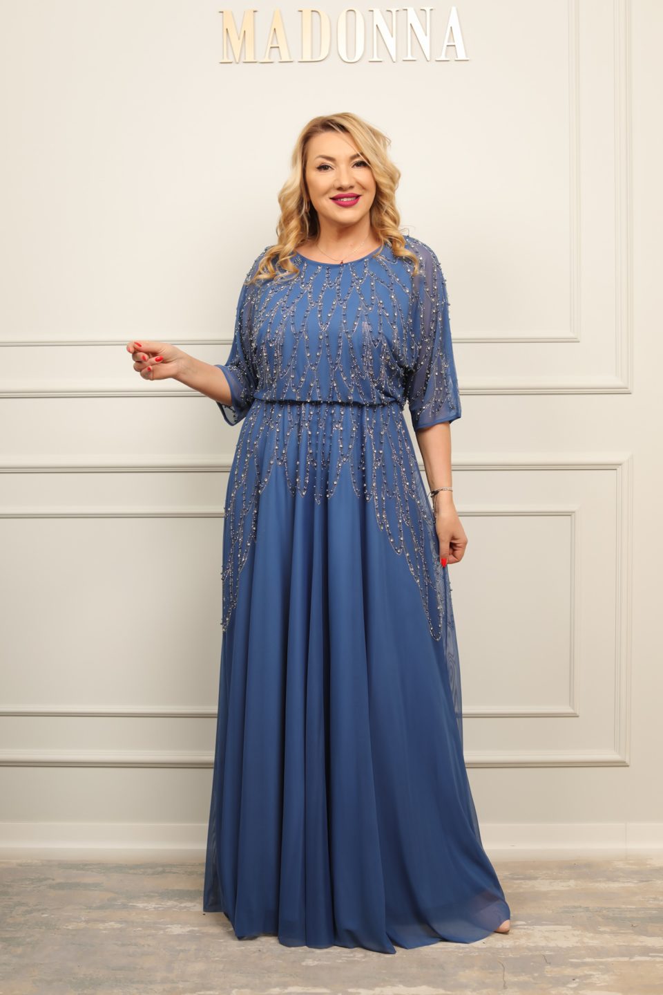 Rochie Annabell Albastru Prăfuit